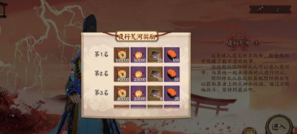 阴阳师夜行荒河阵容怎么搭配